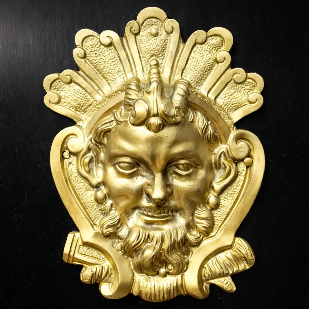Vetrina alla Boulle in ebano, tartaruga e bronzi dorati Francia, seconda metà del XIX secolo – Stile Napoleone III Raffinata vetrina a un’anta realizzata secondo la celebre tecnica “alla Boulle”, con impiallacciatura in ebano e ricchi intarsi in ottone su fondo in tartaruga rossa naturale, disposti in eleganti motivi a racemi e volute di gusto Luigi XIV. Il prospetto è impreziosito da importanti applicazioni in bronzo dorato finemente cesellato, raffiguranti figure allegoriche laterali, fregi a foglie d’acanto e mascherone centrale nella parte inferiore. L’anta vetrata, incorniciata da profili dorati, apre su ripiani interni destinati all’esposizione di porcellane e oggetti d’arte. Esempio di alta ebanisteria francese del periodo Napoleone III, il mobile coniuga ricchezza ornamentale, equilibrio architettonico e forte impatto scenografico, risultando ideale per ambienti di rappresentanza o collezioni antiquarie di pregio.