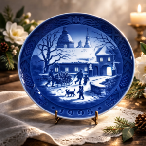 Il Piatto di Natale Royal Copenhagen 1995 rappresenta una raffinata espressione della tradizione danese, simbolo di eleganza senza tempo e maestria artigianale. Realizzato in porcellana finissima e decorato a mano nel caratteristico blu cobalto, questo piatto celebra l’atmosfera magica del Natale attraverso una scena invernale ricca di dettagli e suggestione. Come ogni edizione annuale Royal Copenhagen, anche il piatto del 1995 unisce arte, storia e collezionismo, rendendolo un oggetto ricercato da appassionati e intenditori di tutto il mondo. Sul retro è presente il marchio ufficiale con l’anno di produzione, garanzia di autenticità e qualità. Perfetto da esporre, regalare o collezionare, il piatto natalizio 1995 è un pezzo che racconta il fascino delle feste nordiche e valorizza qualsiasi ambiente con il suo stile classico ed elegante. Epoca 1995 Condizioni eccellenti Misura: Diametro cm. 18,2