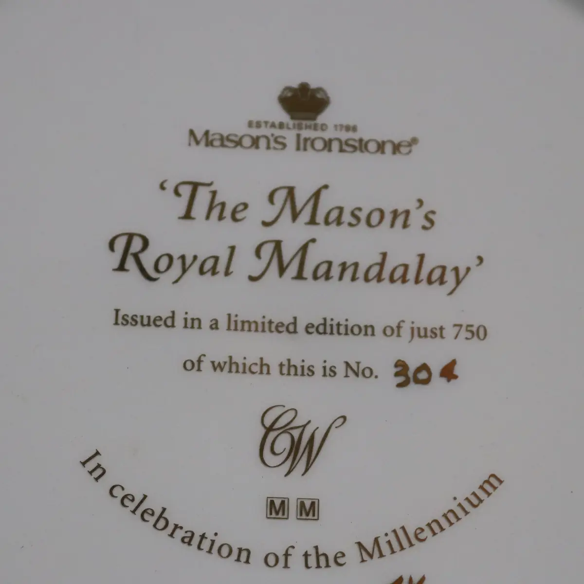 PIATTO DA COLLEZIONE "THE MASON'S ROYAL MANDALAY" EDIZIONE LIMITATA - immagine 2
